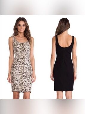 DVF Arianna leopard bodycon dress